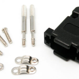 Carcasa Para Sub-d 9  Pines Y Vga Negra Plastico Y Tornillo Largo