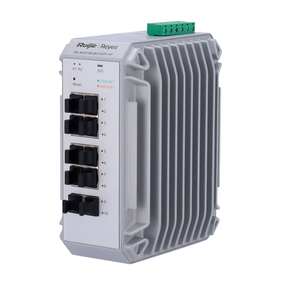 Switch Industrial Para Carril Din - 8 X 1gbps Poe+ + 2 Sfp