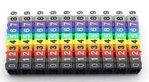 Numerador De Cable  0-9 Para 1,5mm 100 Piezas