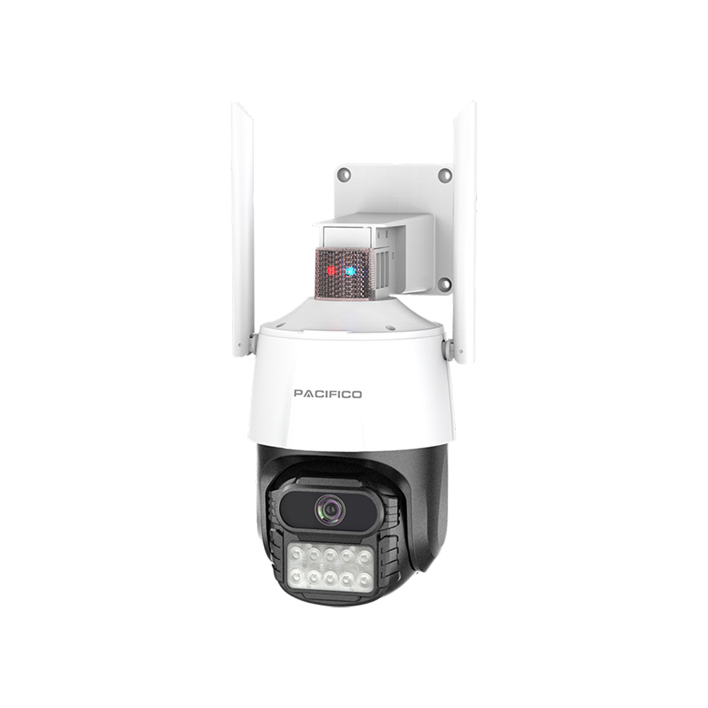 Cámara De Vigilancia Wifi Rotativa Y Luces De Emergencia